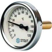 Термометр биметаллический Stout с погружной гильзой